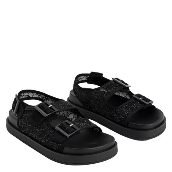 Charles & Keith Sandals Black Size 6 - Picture 1 of 9